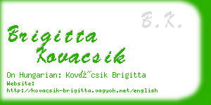 brigitta kovacsik business card